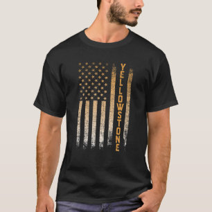 Yellowstone Nationalpark American Flag T-Shirt