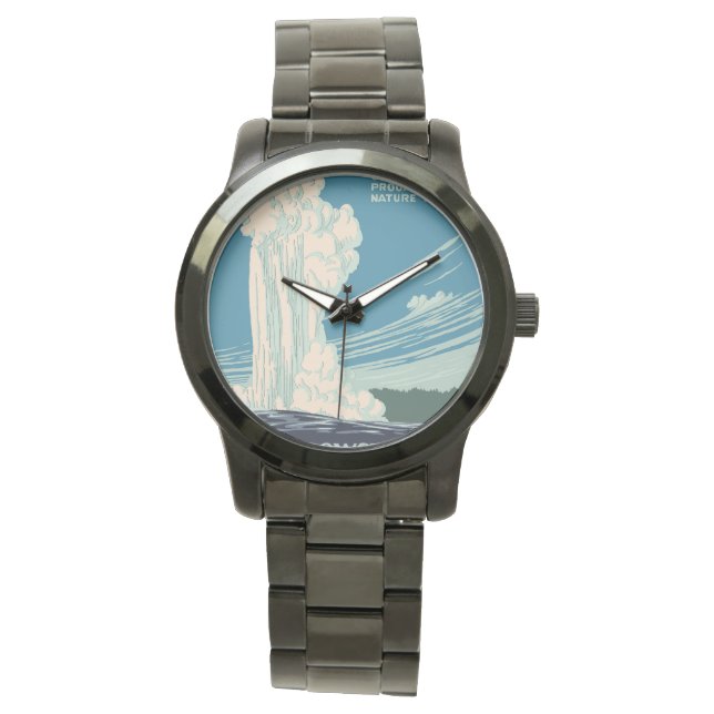 Yellowstone-Nationalpark Armbanduhr (Vorderseite)