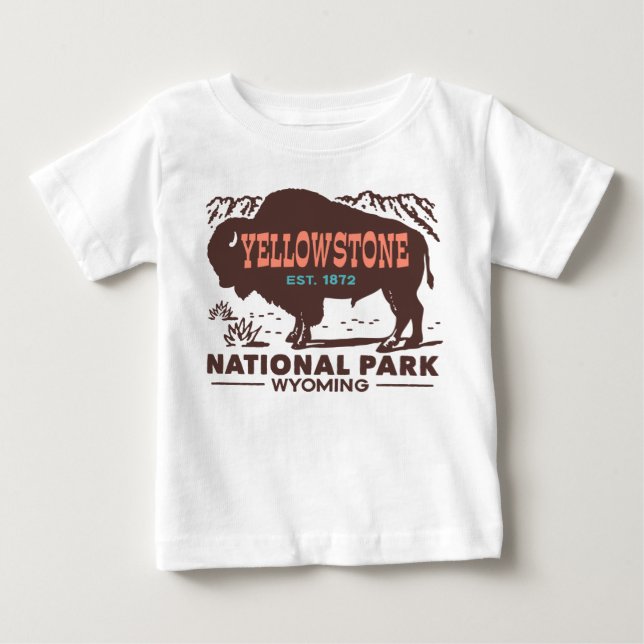 Yellowstone-Nationalpark Baby T-shirt (Vorderseite)