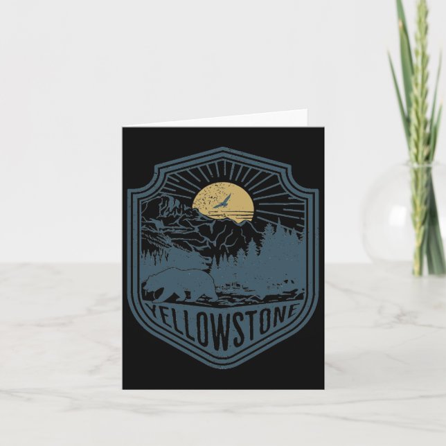 Yellowstone Nationalpark Bär Naturerlebnis Outdo Karte (Vorderseite)