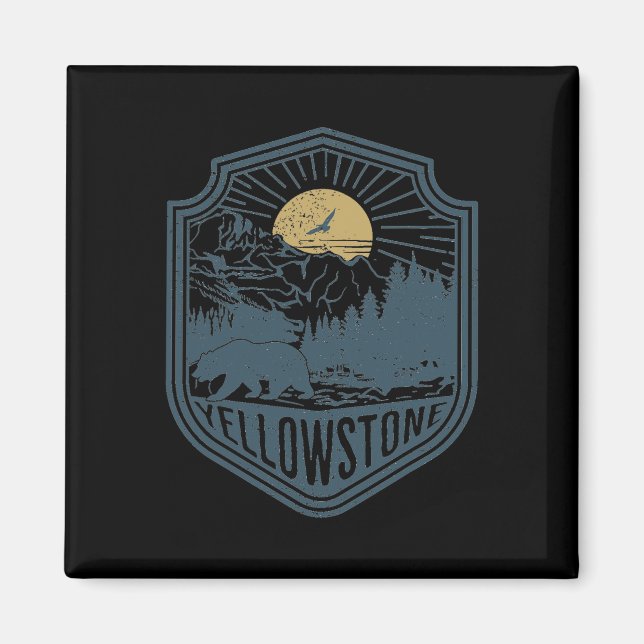 Yellowstone Nationalpark Bär Naturerlebnis Outdo Magnet (Vorne)