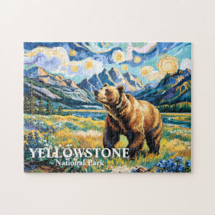 Yellowstone-Nationalpark Bärenlandschaft Van Gogh