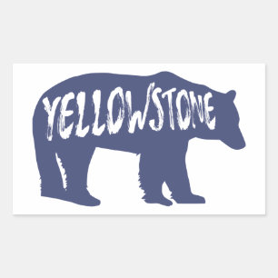 Yellowstone Nationalpark Bear Rechteckiger Aufkleber