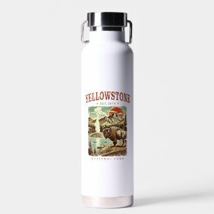 Yellowstone Nationalpark - Berg und Bison Trinkflasche