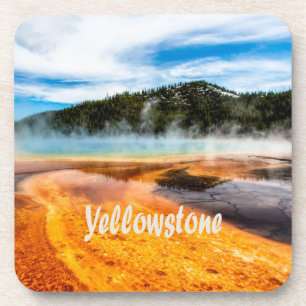 Yellowstone Nationalpark Berge Naturtiere Getränkeuntersetzer