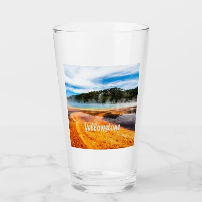Yellowstone Nationalpark Berge Naturtiere Glas (Vorderseite)