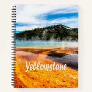 Yellowstone Nationalpark Berge Naturtiere Notizbuch
