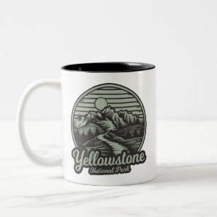 Yellowstone-Nationalpark Bergpfad Zweifarbige Tasse