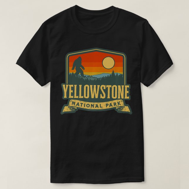 Yellowstone Nationalpark Bigfoot T-Shirt (Design vorne)