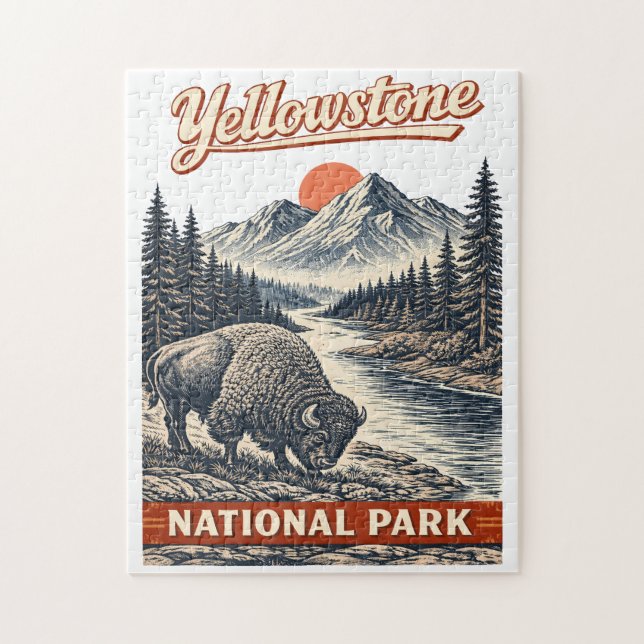 Yellowstone-Nationalpark - Bison (Vertikal)