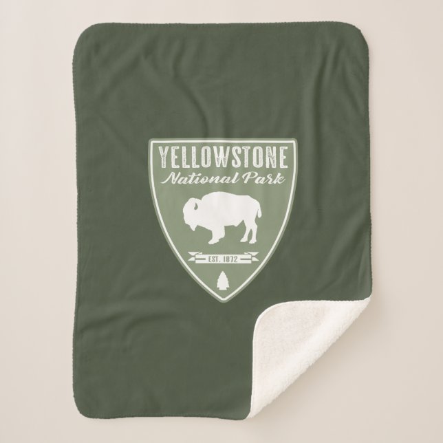 Yellowstone-Nationalpark-Bison Sherpadecke (Vorderseite)