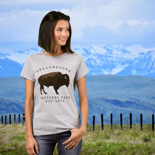 Yellowstone Nationalpark Bison T - Shirt (Von Creator hochgeladen)