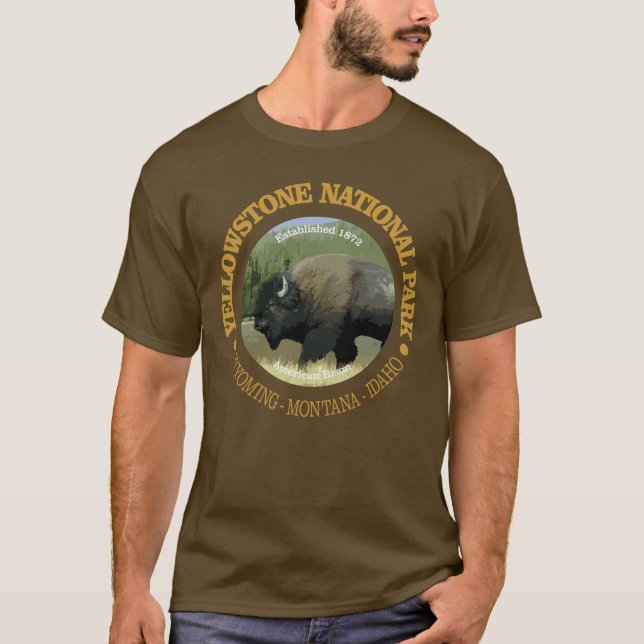 Yellowstone-Nationalpark (Bison) T-Shirt (Vorderseite)