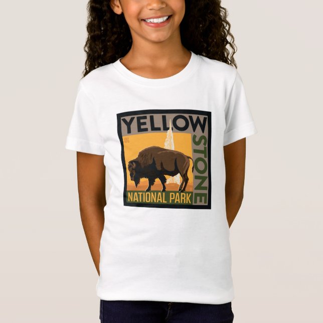 Yellowstone-Nationalpark | Buffalo T-Shirt (Vorderseite)