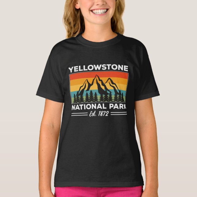 Yellowstone Nationalpark California Camping Ristor T-Shirt (Vorderseite)