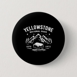 Yellowstone Nationalpark Colorado USA Retro Button