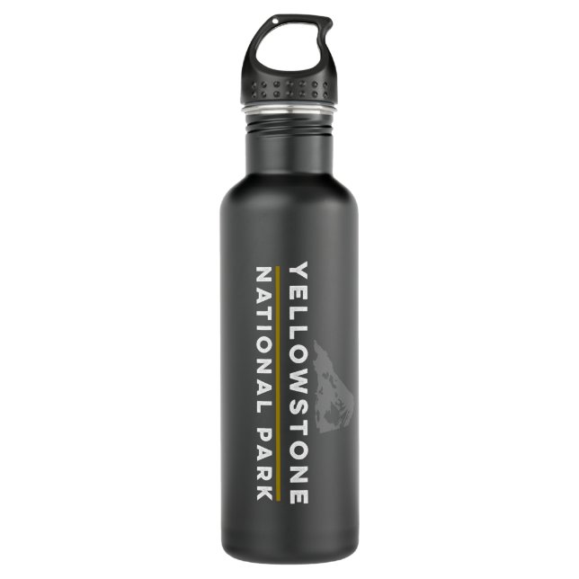 Yellowstone-Nationalpark Edelstahlflasche (Vorderseite)