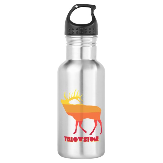 Yellowstone Nationalpark Edelstahlflasche (Vorderseite)