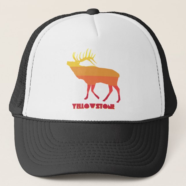 Yellowstone Nationalpark Elk Truckerkappe (Vorderseite)