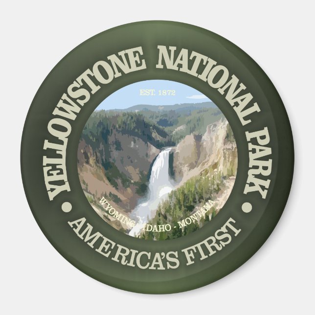 Yellowstone-Nationalpark (Fall) Magnet (Vorne)