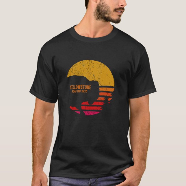 Yellowstone Nationalpark Familienstraße 2025 Ma T-Shirt (Vorderseite)