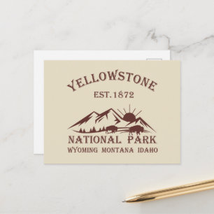 Yellowstone Nationalpark Feiertagspostkarte