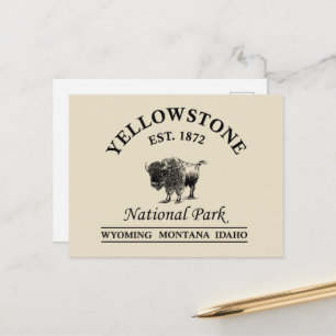 Yellowstone-Nationalpark Feiertagspostkarte