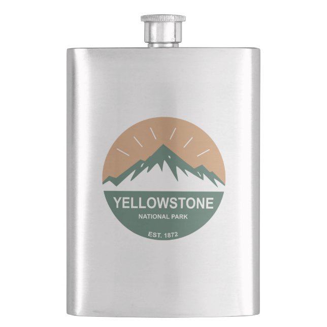 Yellowstone-Nationalpark Flachmann (Vorderseite)