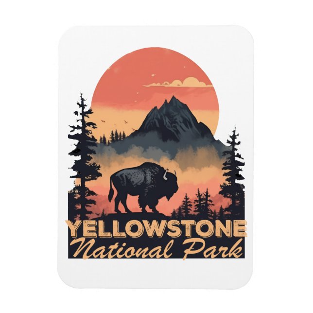 Yellowstone Nationalpark Foto für Ausflüge Magnet (Vertikal)