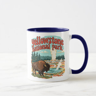 Yellowstone-Nationalpark Geysir-Heißquelle Tasse