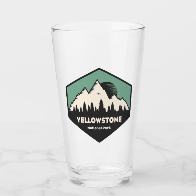 Yellowstone-Nationalpark Glas (Vorderseite)