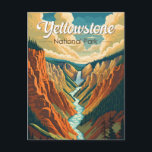 Yellowstone Nationalpark Grand Canyon Postkarte<br><div class="desc">Yellowstone Vektorgrafik Design. Der Park verfügt über dramatische Schluchten,  alpine Flüsse,  üppige Wälder,  heiße Quellen und wilde Geysire,  einschließlich seiner berühmtesten,  Alten Treue.</div>