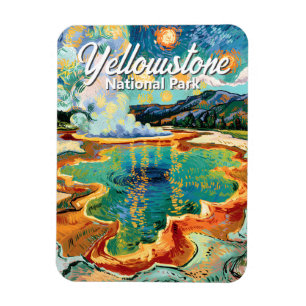 Yellowstone-Nationalpark Grand Prismatic Van Gogh Magnet