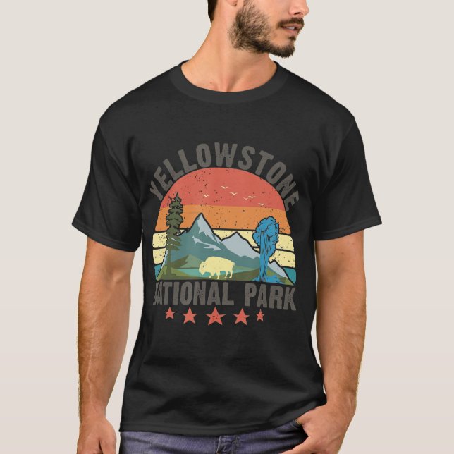 Yellowstone Nationalpark Grand Tetons T-Shirt (Vorderseite)