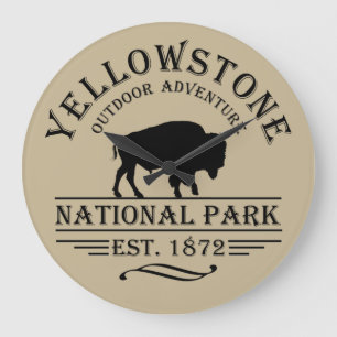 Yellowstone Nationalpark Große Wanduhr