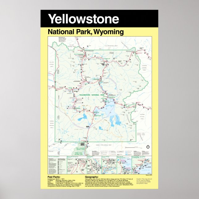 Yellowstone Nationalpark Grosses Poster (Vorne)