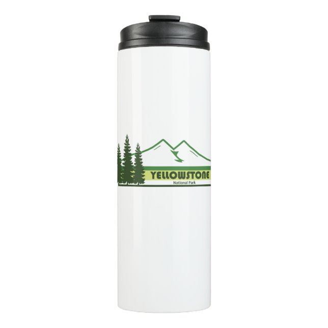 Yellowstone Nationalpark Grüne Streifen Thermosbecher (Vorderseite)