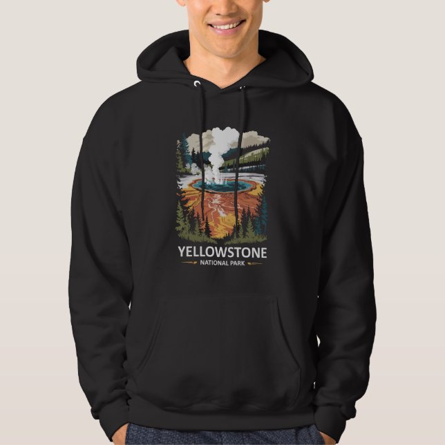 Yellowstone Nationalpark Hot Spring Hoodie (Vorderseite)