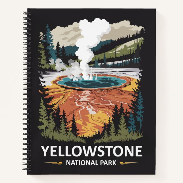 Yellowstone Nationalpark Hot Spring Notizbuch (Vorderseite)
