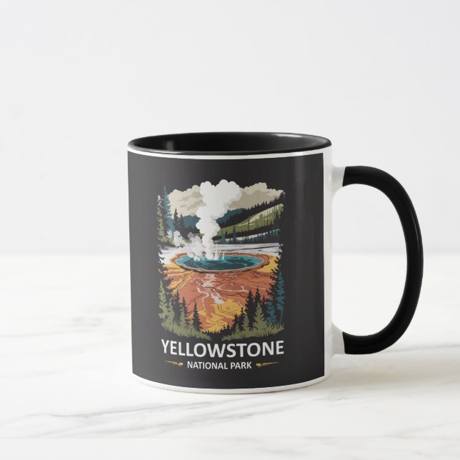 Yellowstone Nationalpark Hot Spring Tasse (Rechts)