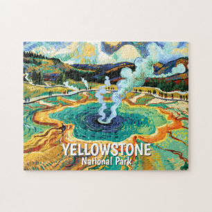 Yellowstone Nationalpark Hot Spring Van Gogh Kunst