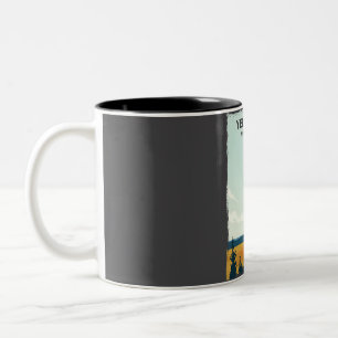 Yellowstone Nationalpark Human Mavel Travel Poster Zweifarbige Tasse