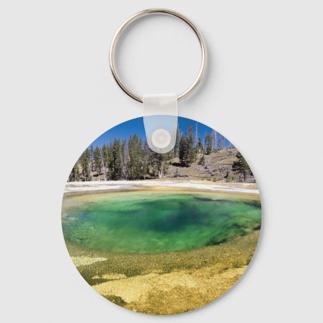 Yellowstone Nationalpark Individuell gestaltbare G Schlüsselanhänger (Vorderseite)