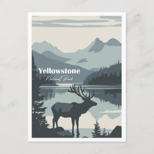 Yellowstone-Nationalpark Kunstwerk Reiseort Postkarte