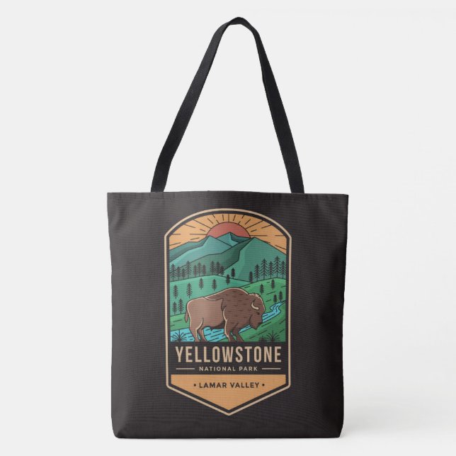 Yellowstone Nationalpark Lamar Tal Tasche (Vorderseite)