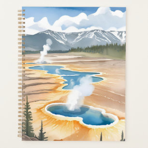 Yellowstone Nationalpark Landschaft Aquarell Planer