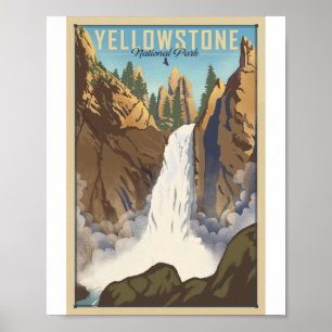 Yellowstone Nationalpark Litho-Kunstposter Poster
