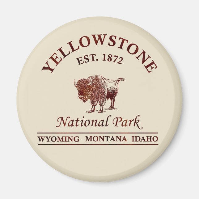 Yellowstone Nationalpark Magnet (Vorne)