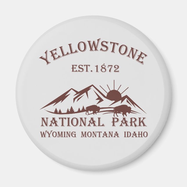 Yellowstone Nationalpark Magnet (Vorne)