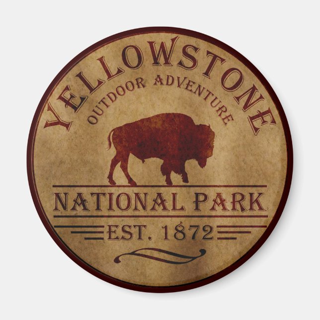 Yellowstone Nationalpark Magnet (Vorne)